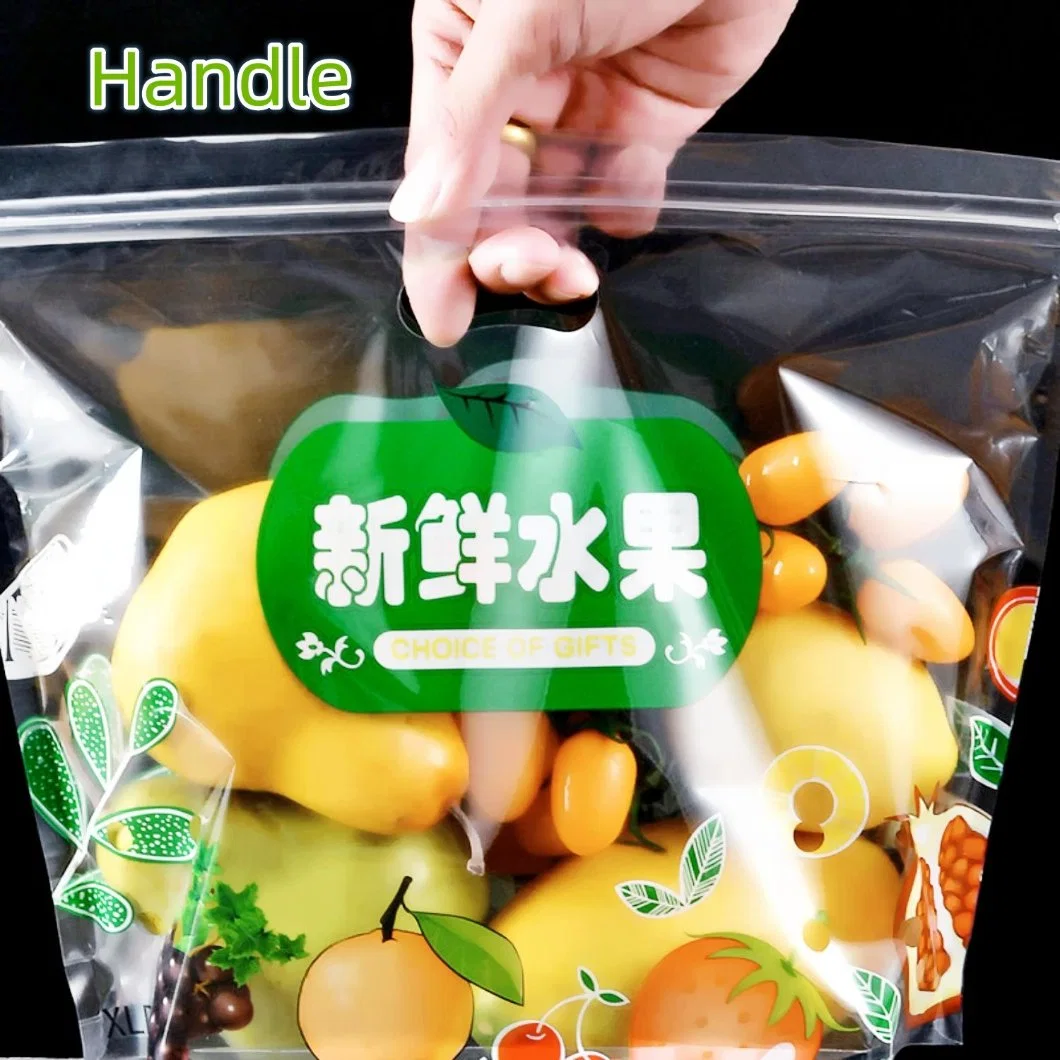Transparent Composite Fresh Fruit Vegetable Packaging BOPP Plastic Bags