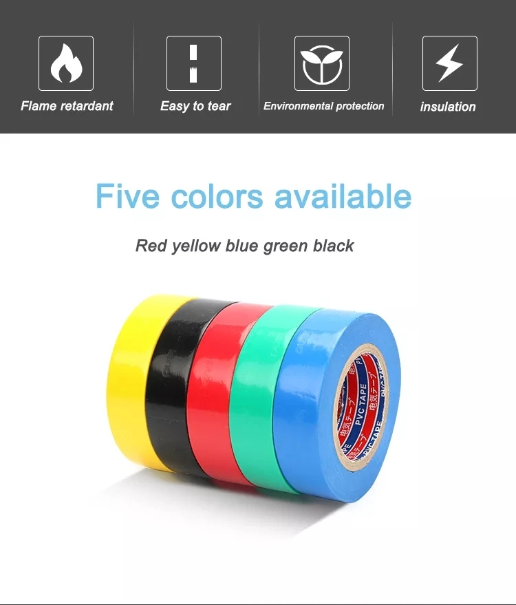 Waterproof Insulation Insulating Reach Quality PVC Electrician Electrical Tape with Strong Adhesive for European Market